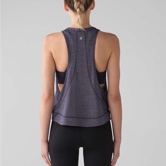 lululemon athletica Tops - Lululemon Pace Perfect Tank - Size 6 - Heathered Midnight Navy / Midnight Navy